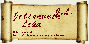 Jelisaveta Leka vizit kartica